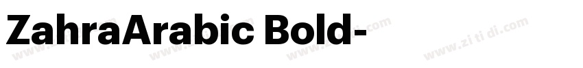 ZahraArabic Bold字体转换